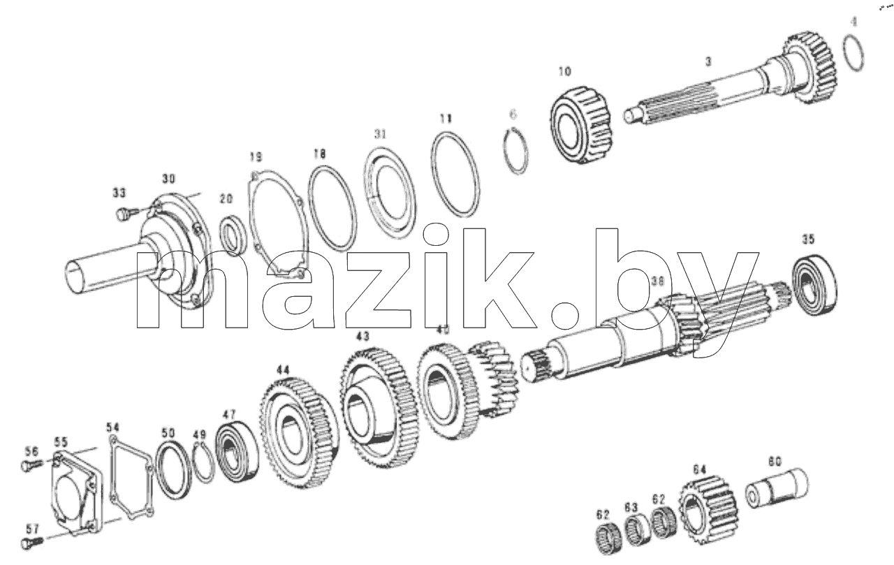  INPUT, COUNTER, REVERSESHAFT ASSY