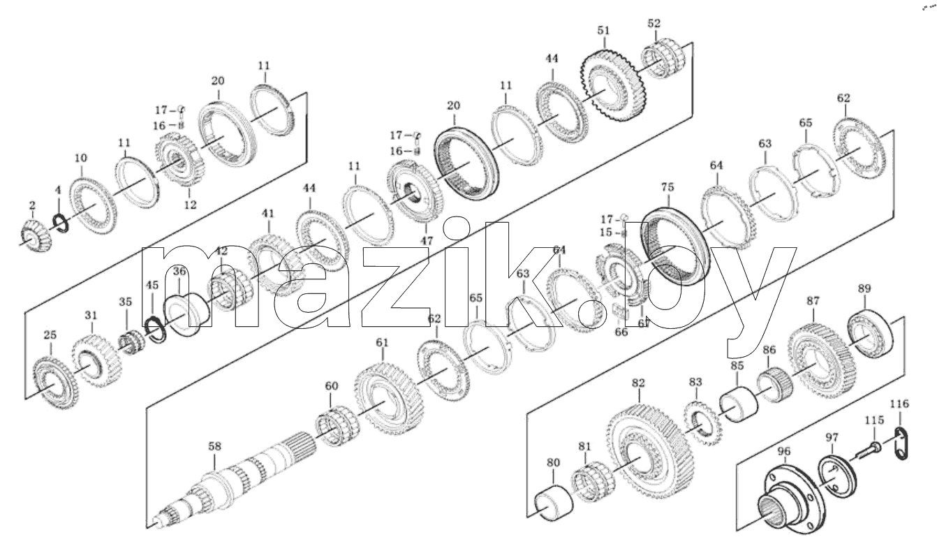  OUTPUT SHAFT ASSY
