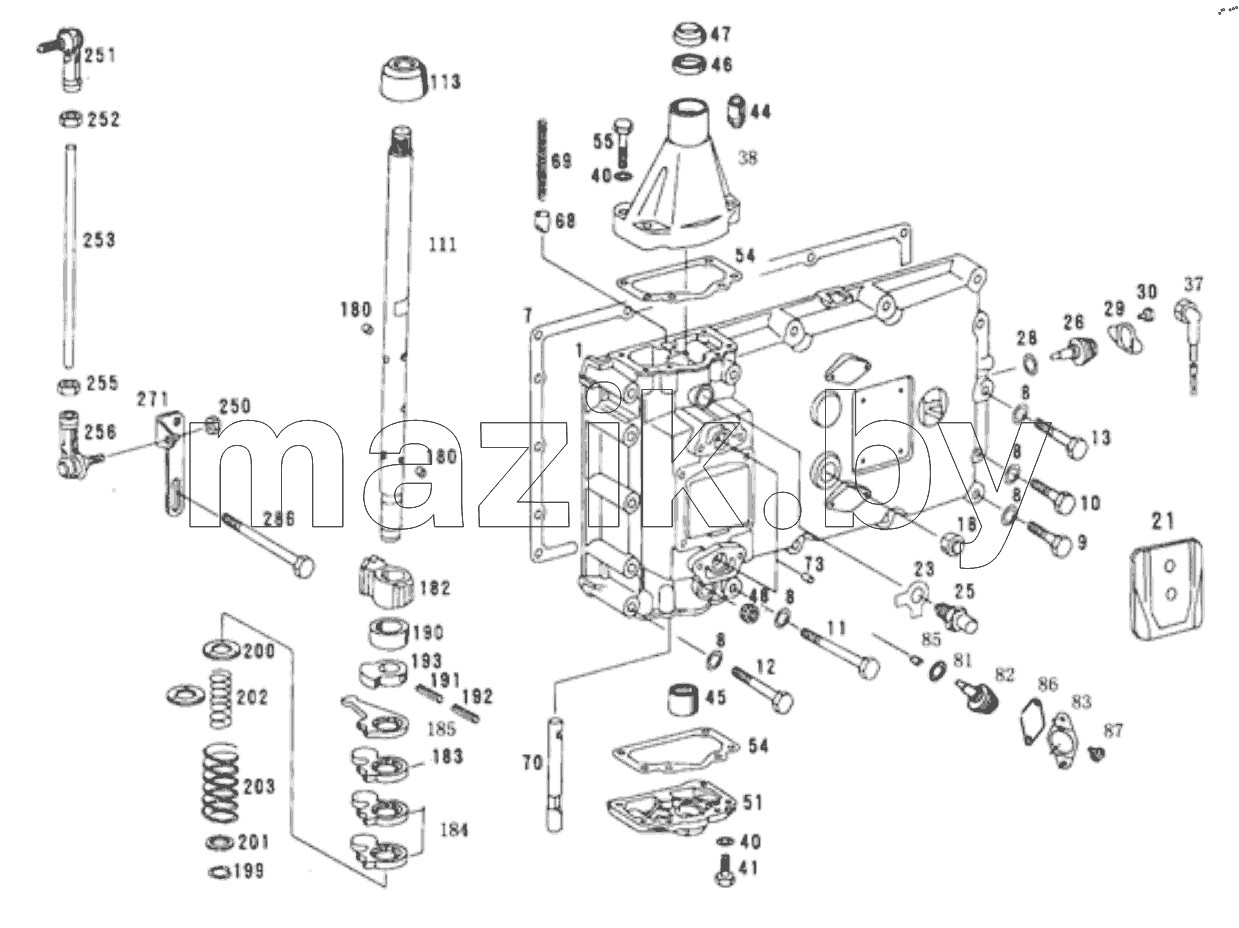  UPPER COVER AND GEAR SHIFT SHAFT ASSY