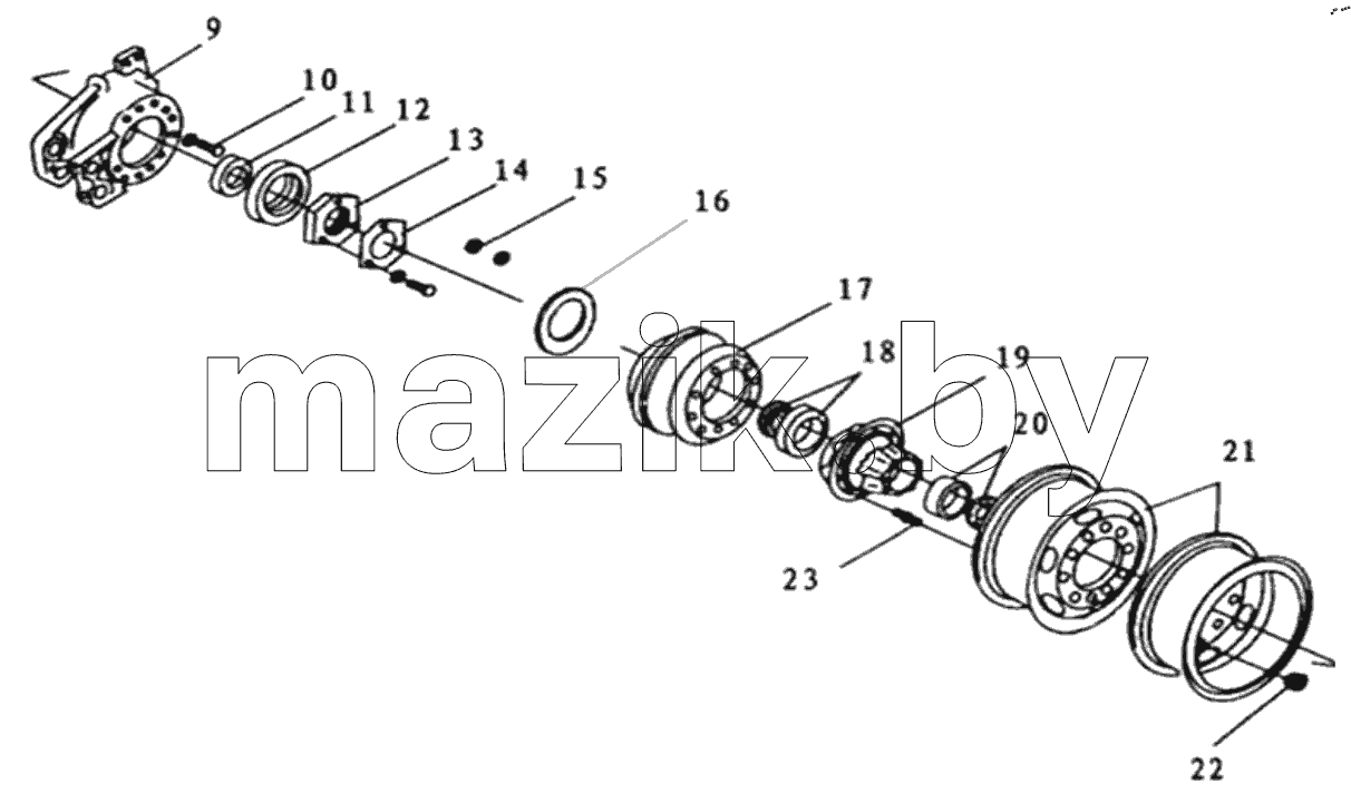  WHEEL HUB AND BRAKE DRUM ASSY