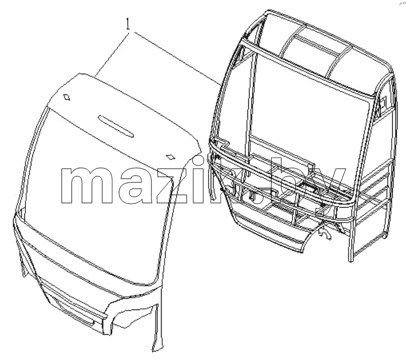  FRONT FRAME WITH COVER ASSY