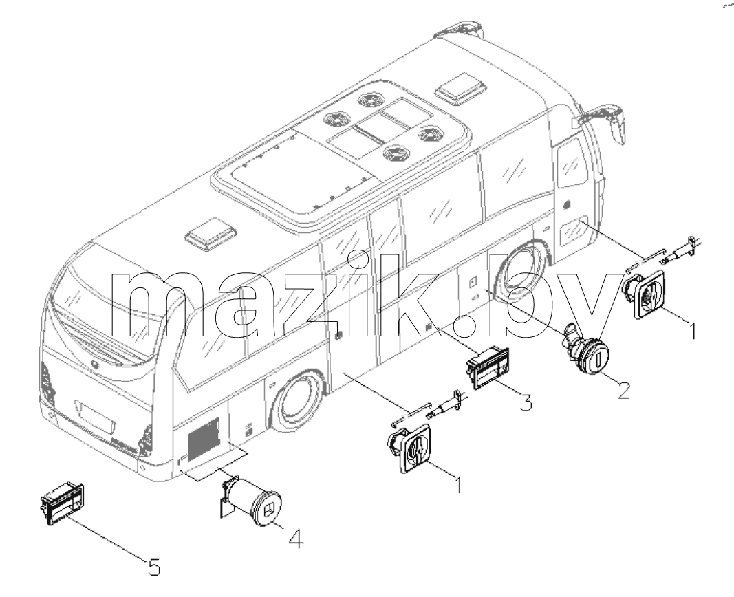  DOOR LOCK ASSEMBLY (MIDDLE DOOR)
