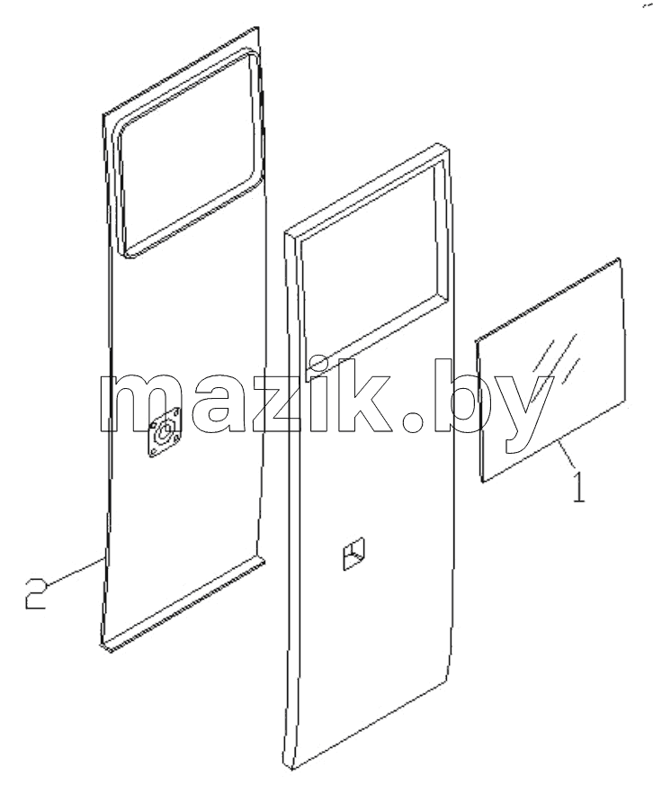  GLASS AND PANEL OF MID-DOOR