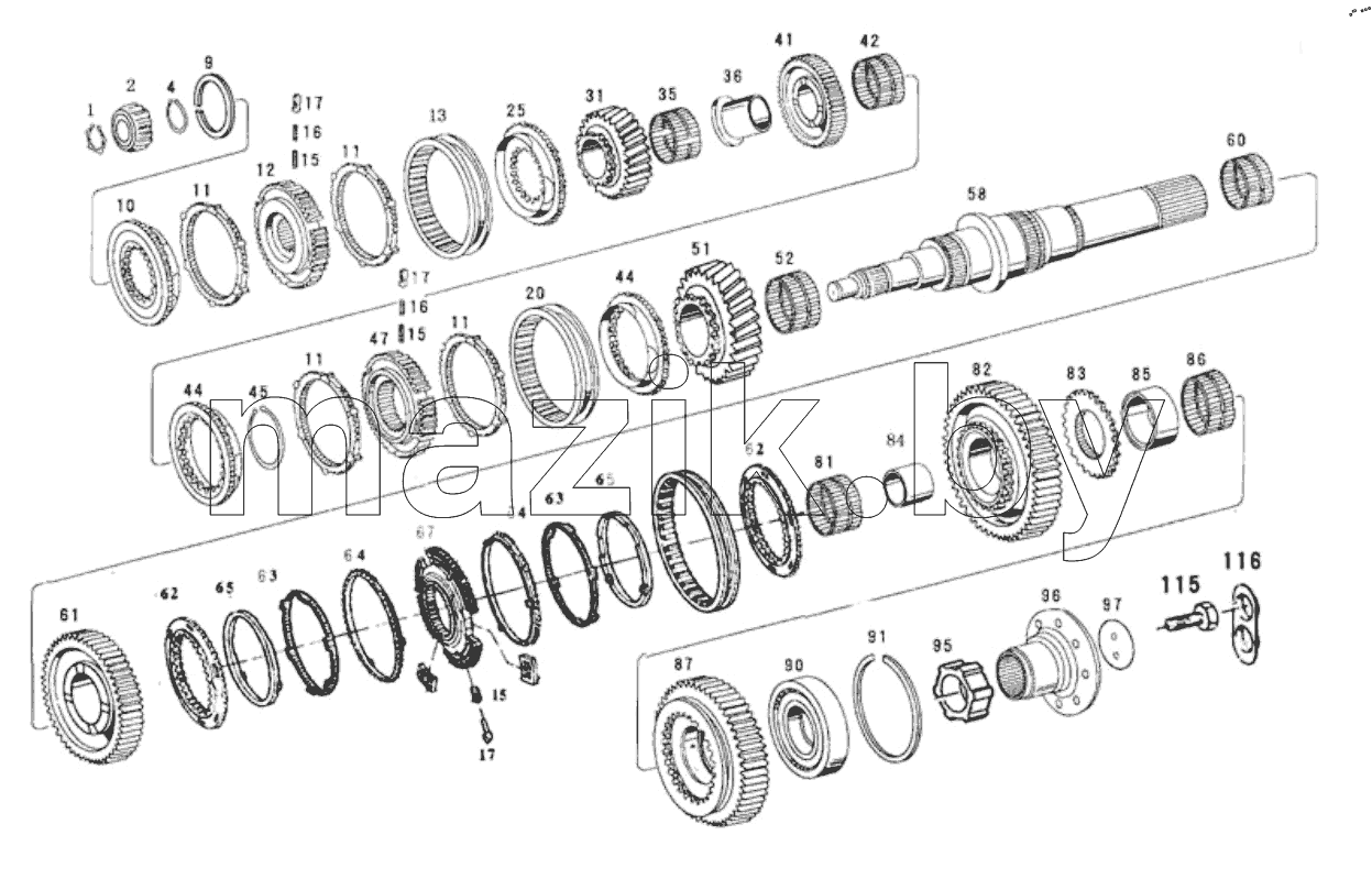  OUTPUT SHAFT ASSY