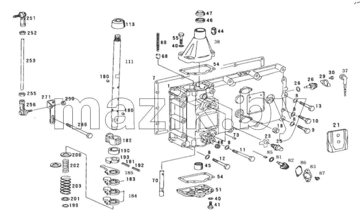  UPPER COVER AND GEAR SHIFT SHAFT ASSY