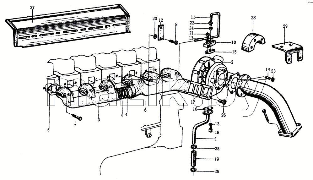 Выпускной коллектор WD615(1)