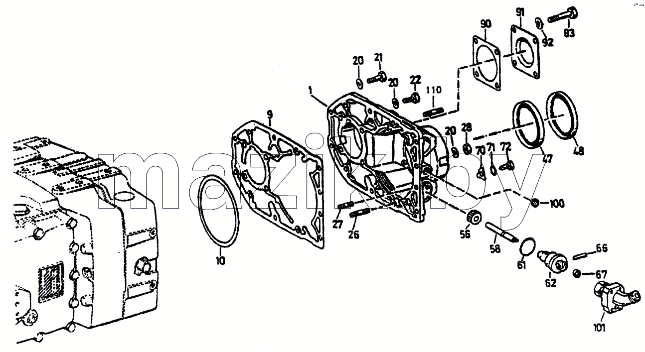 Задняя крышка коробки передач ZF