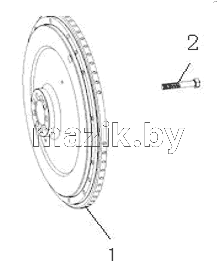  Fly wheel and bolts