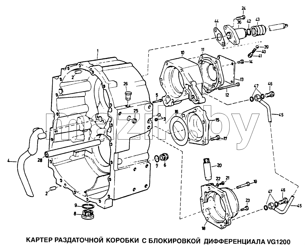 Картер раздаточной коробки с блокировкой дифференциала VG1200