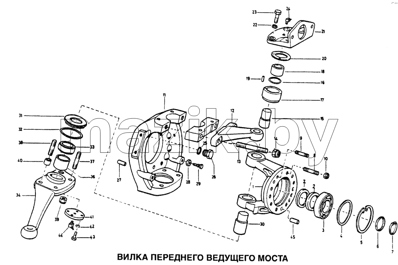 Вилка переднего ведущего моста