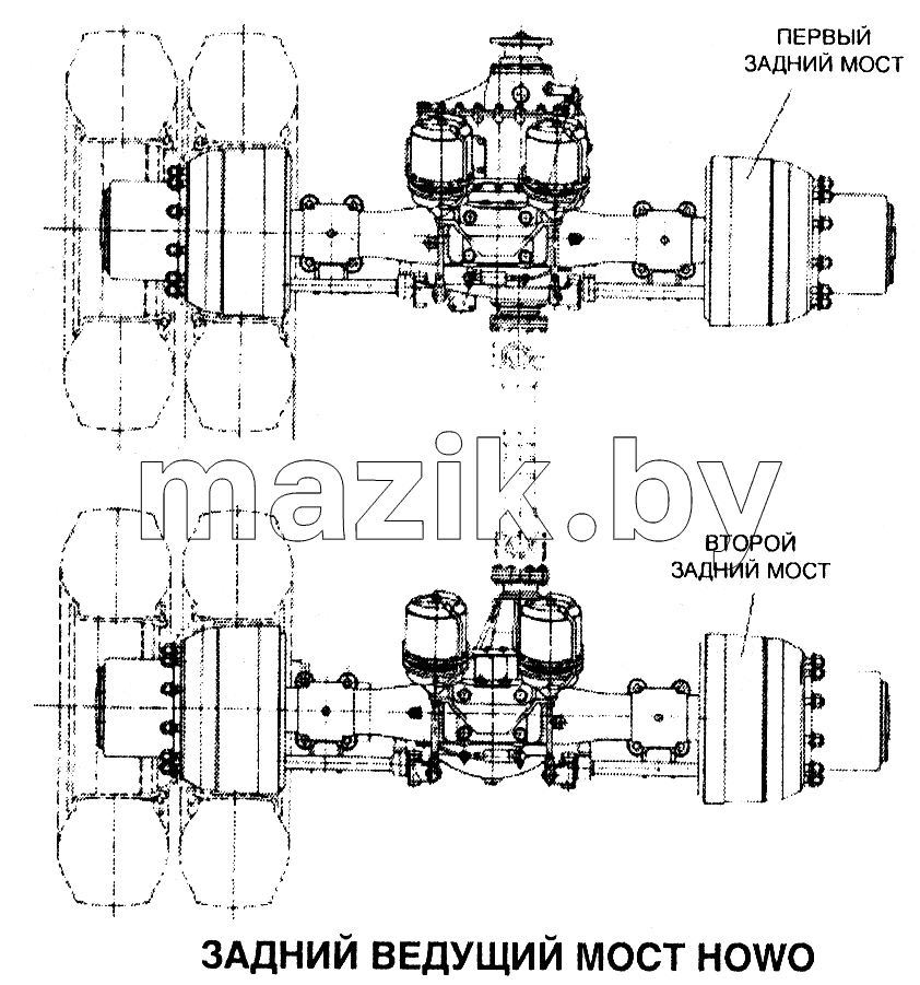 Задний ведущий мост HOWO