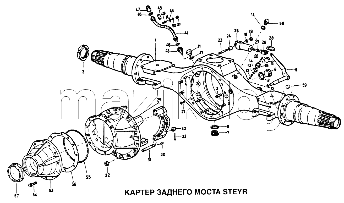 Картер заднего моста STEYR