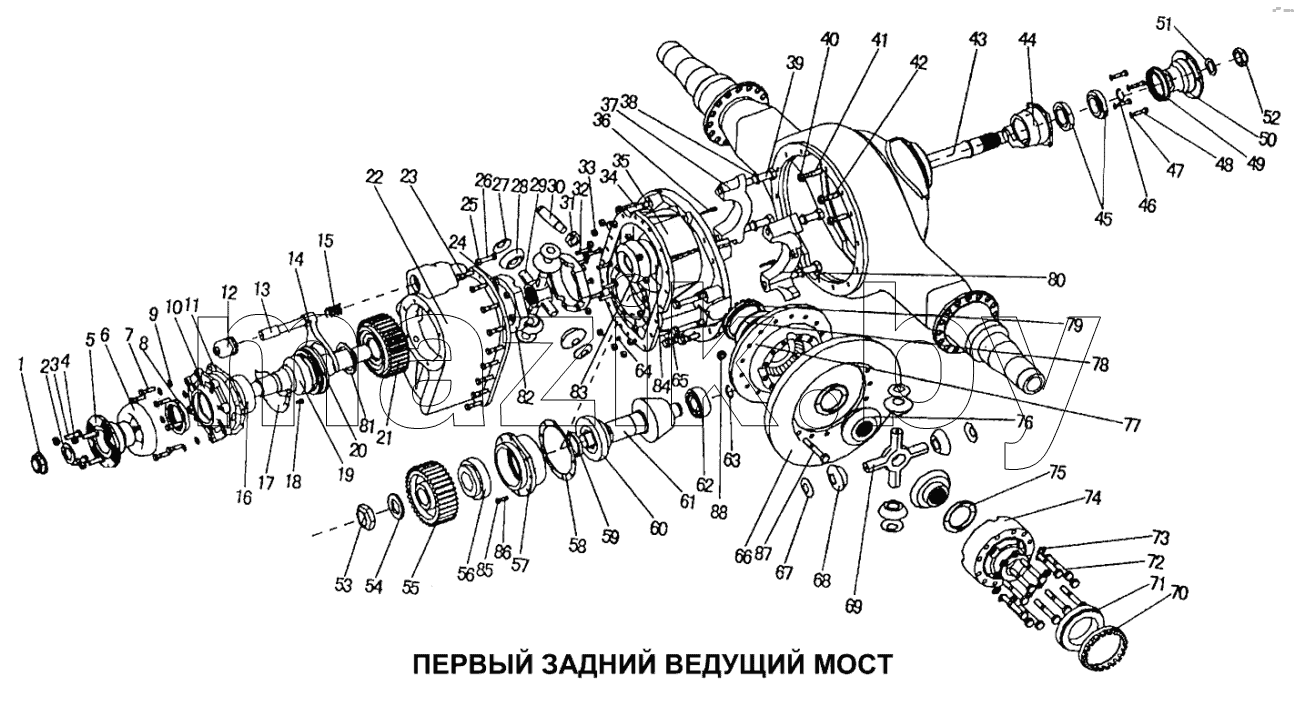 Первый задний ведущий мост