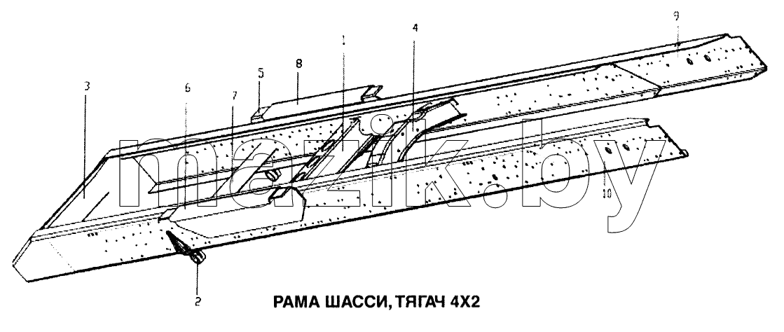 Рама шасси, тягач 4x2