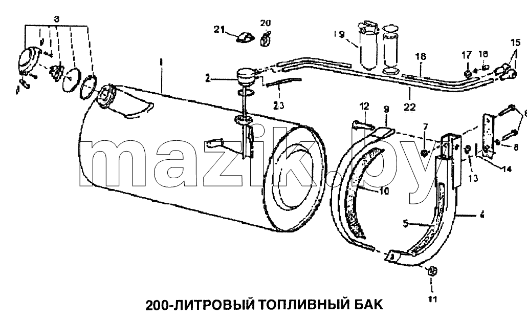 Топливный бак 200л