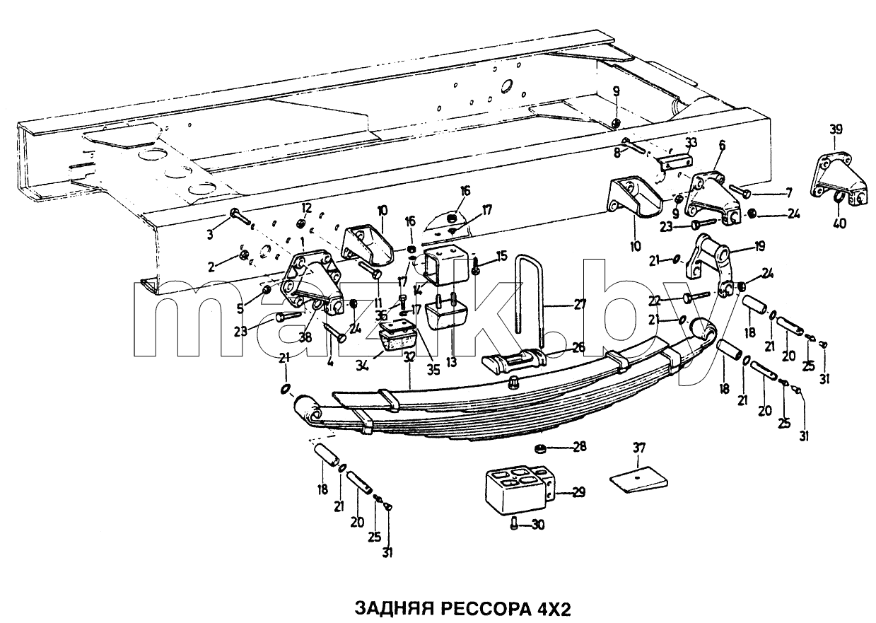 Задняя рессора 4x2