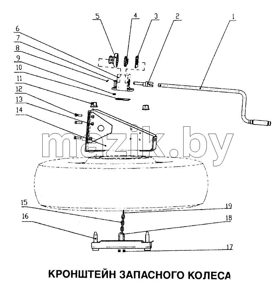 Кронштейн запасного колеса
