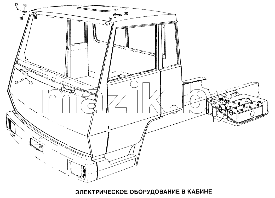 Электрическое оборудование в кабине