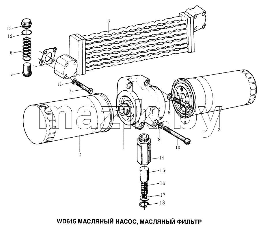 Масляный насос, масляный фильтр