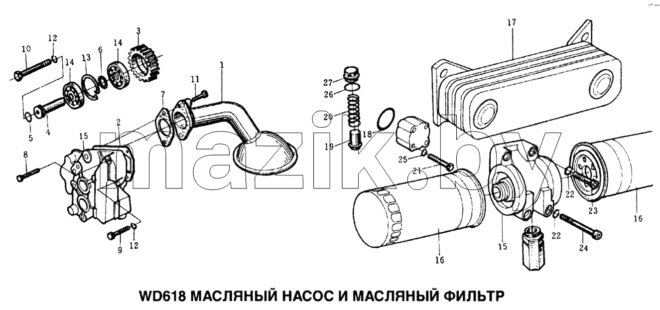 Масляный насос и масляный фильтр