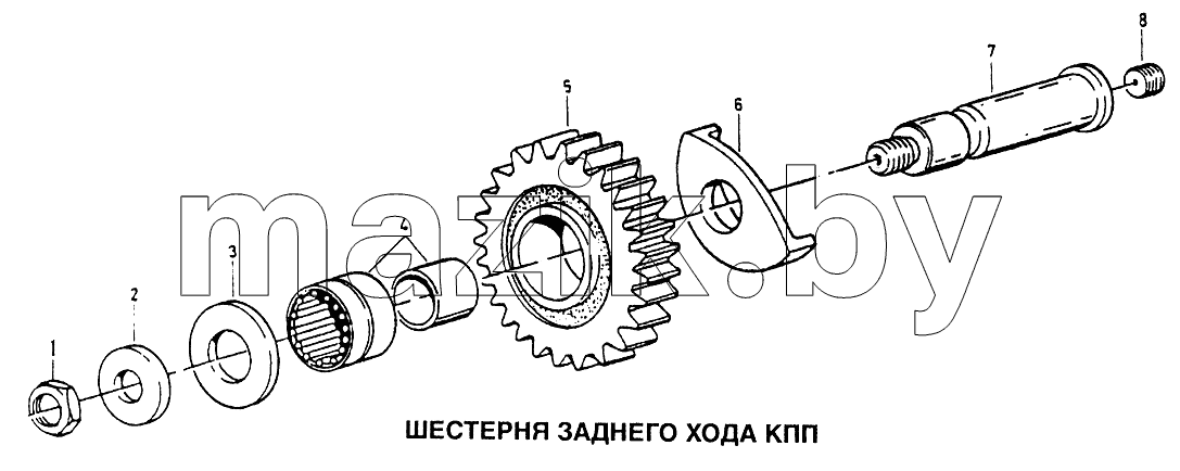 Шестерня заднего хода КПП
