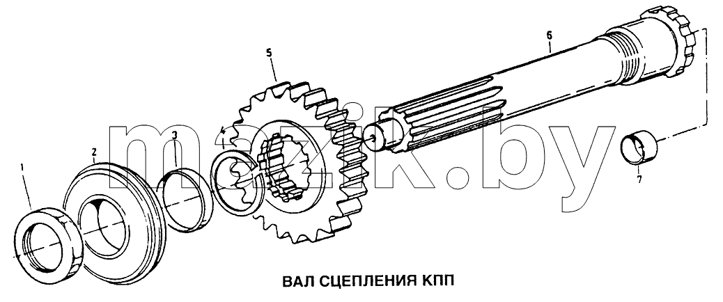 Вал сцепления КПП
