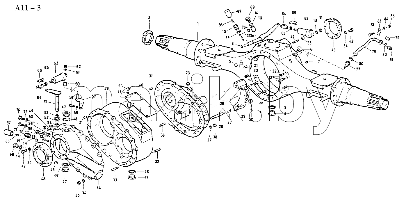 FIRST REAR AXLE HOUSING (A11-3)