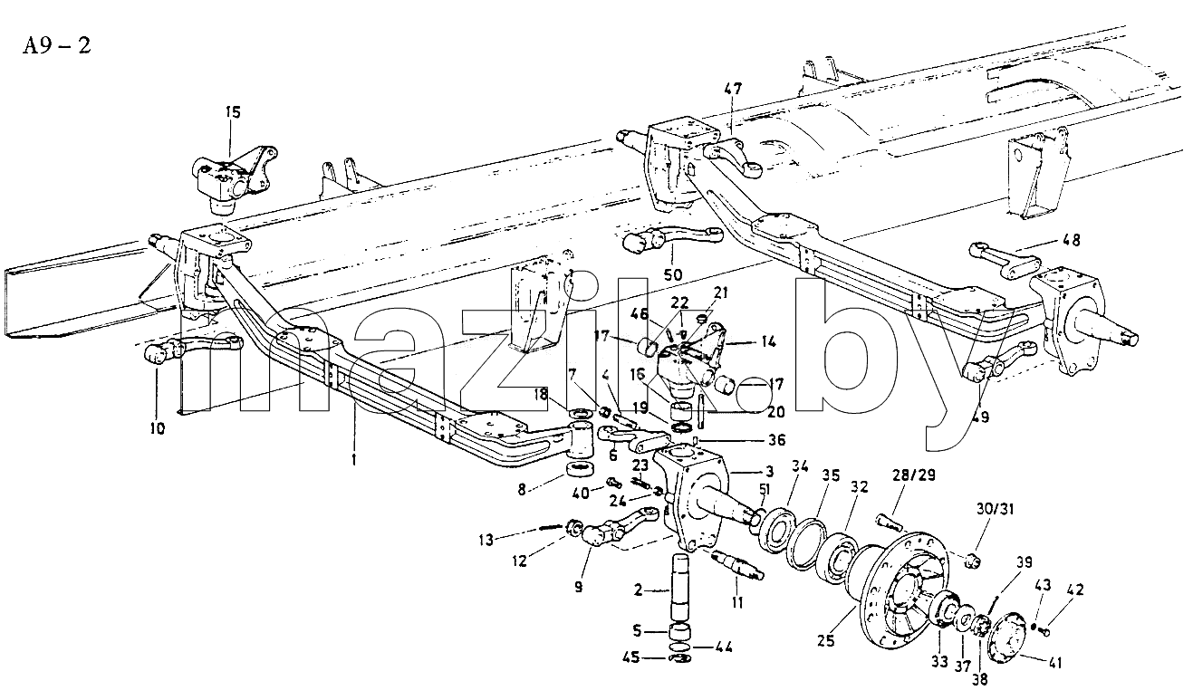 8X4 FRONT AXLE (A9-2)