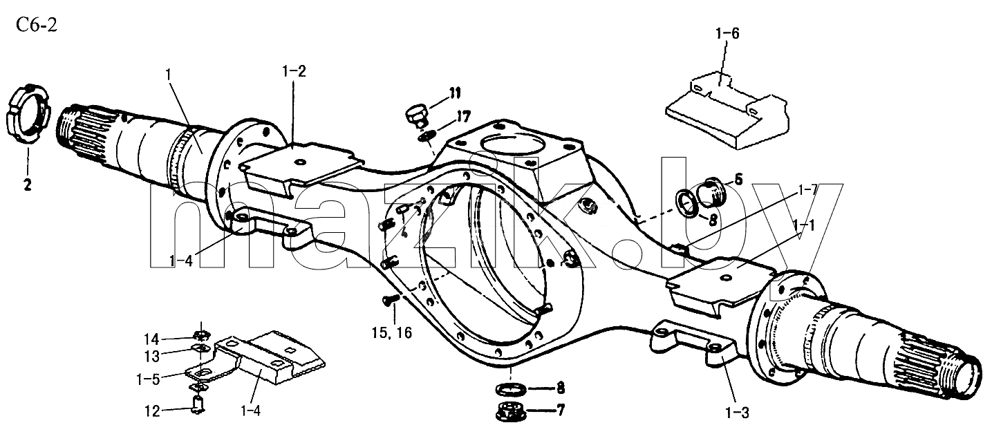 REAR AXLE HOUSING (C6-2)