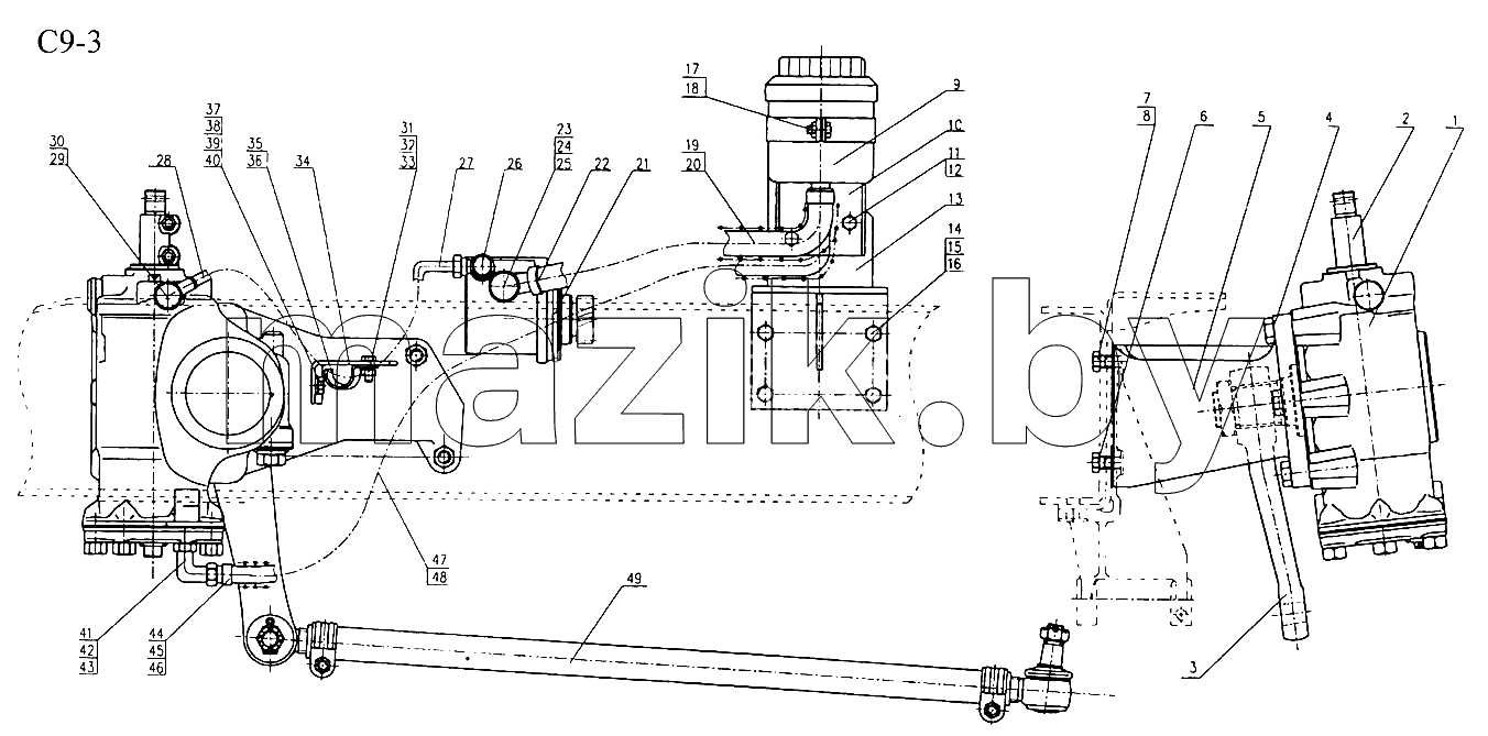6x2 HYDRAULIC STEERING SYSTEM (C9-3)
