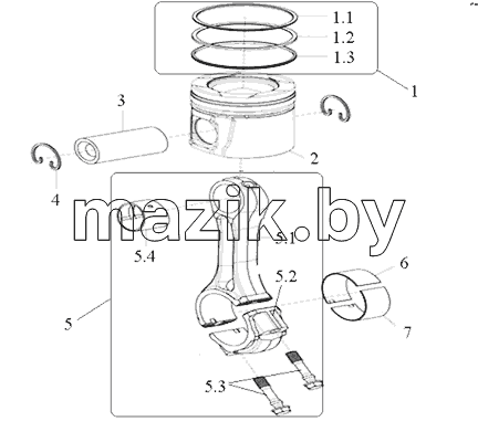  07A7A2 Connecting Rod and Piston