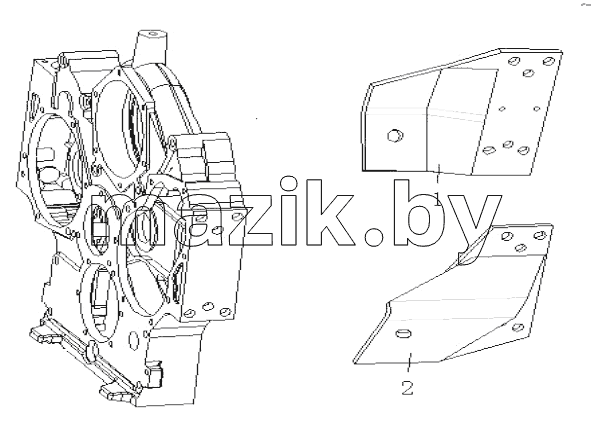  Front mounting of engine 243mm