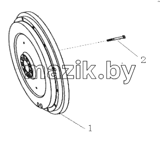  Fly wheel and bolts