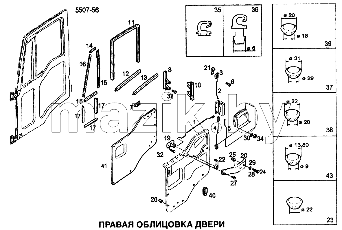 Правая облицовка двери
