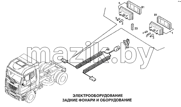 Электрооборудование, задние фонари и оборудование