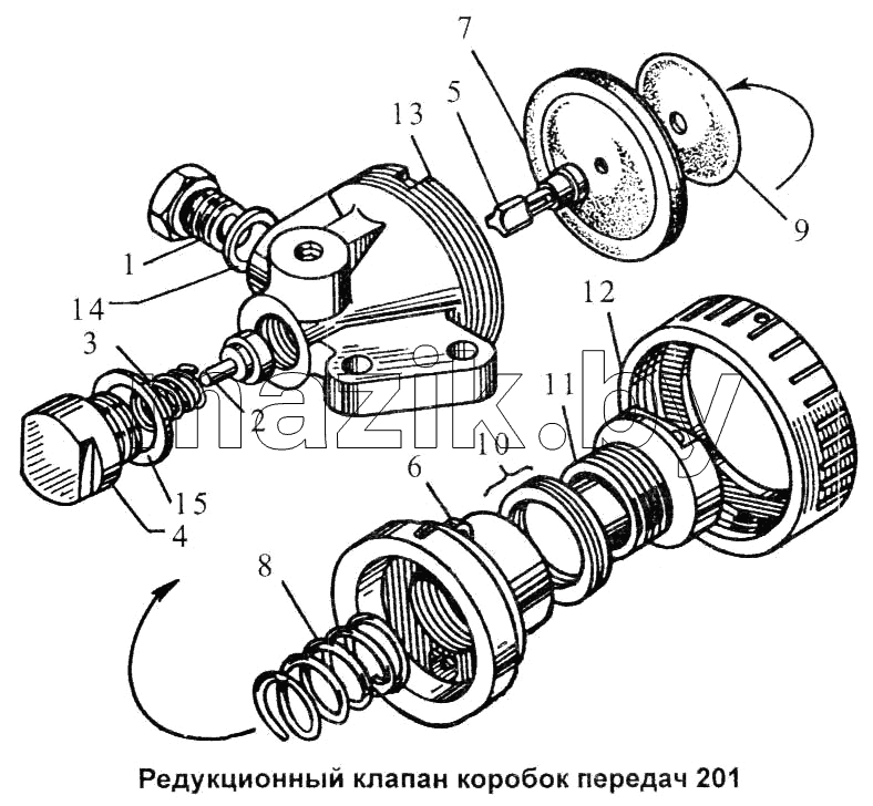 Редукционный клапан коробок передач 201