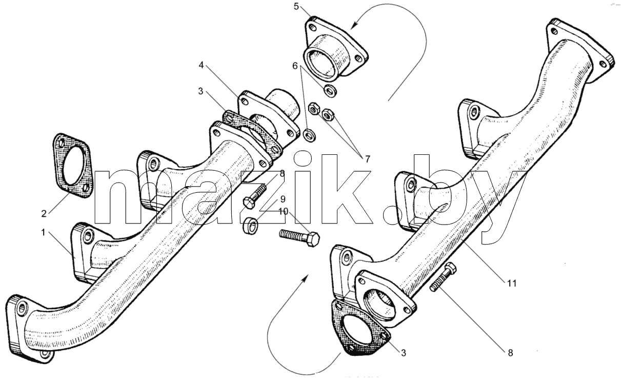 Газопровод ЯМЗ-240М2,ЯМЗ-240М2