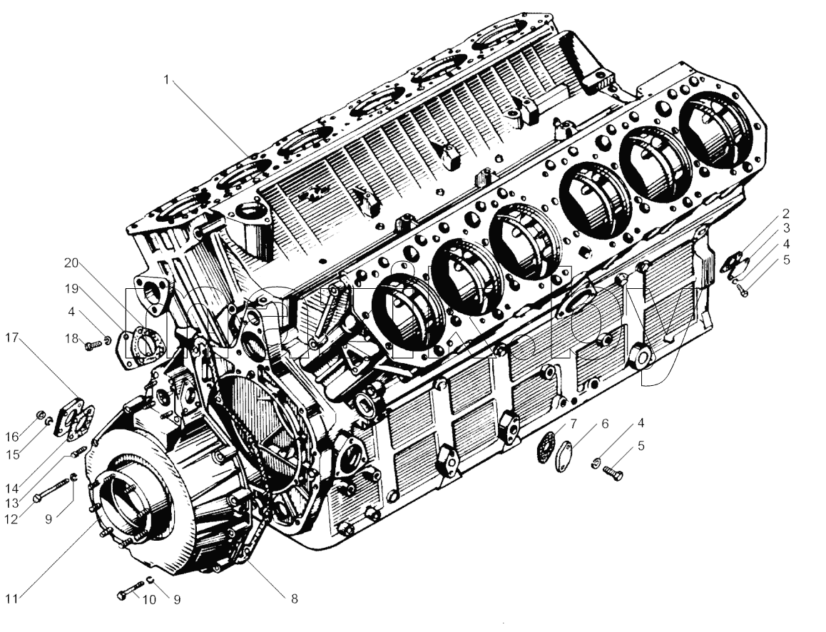 Блок цилиндров ЯМЗ-240БМ2