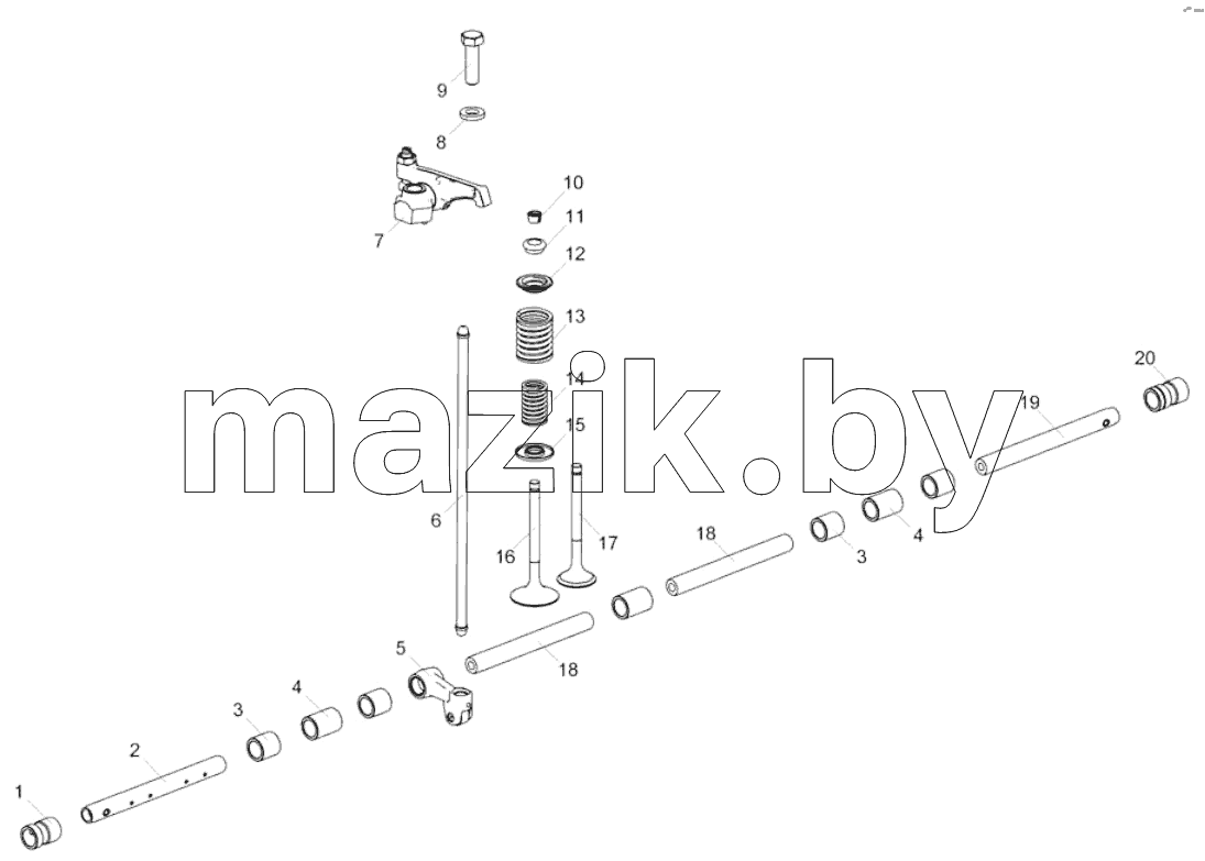 238-1007005 Установка привода клапанов