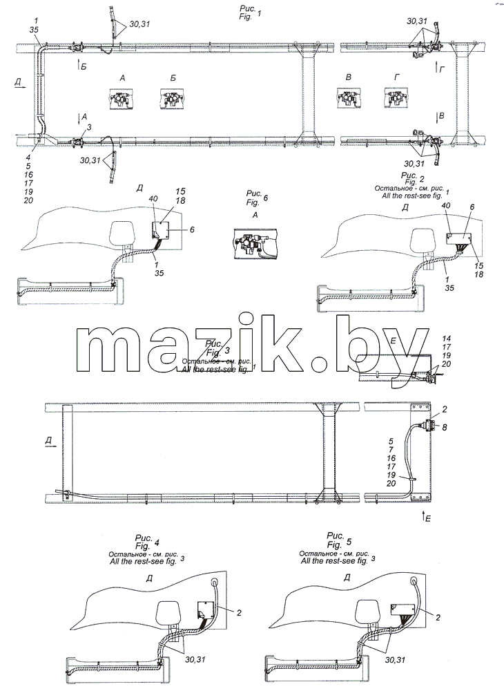 4308-3500037-91 Установка кабелей АБС
