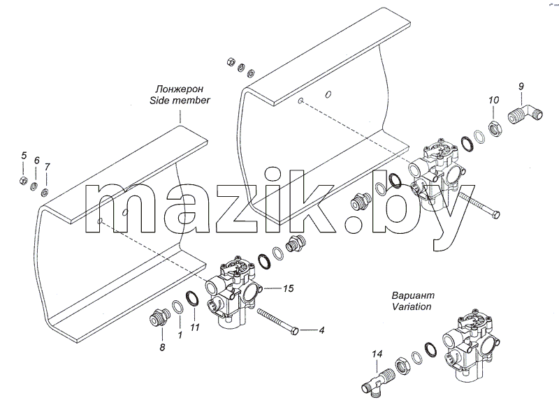 4308-3500042-41 Установка модуляторов АБС
