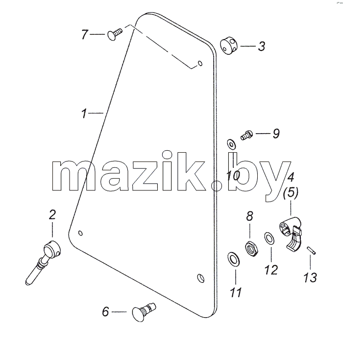 5320-6103051-01 Стекло форточки двери