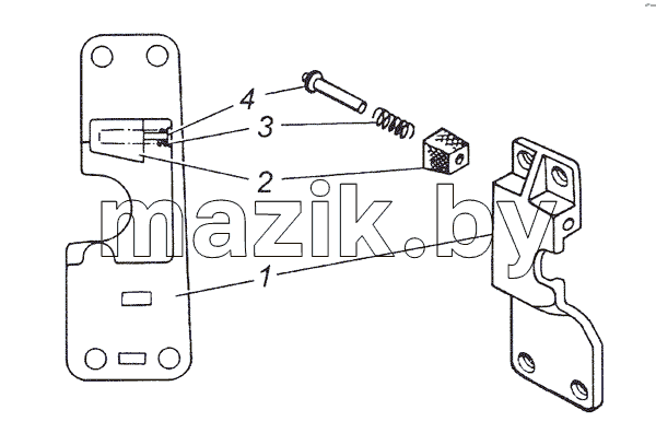 5320-6105035-10 Фиксатор замка левый
