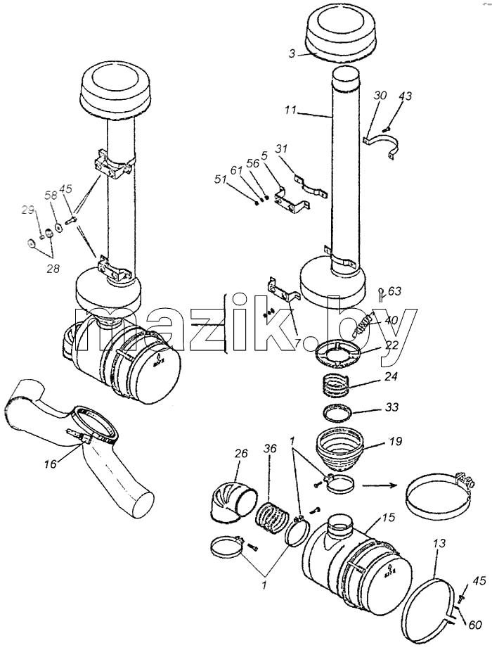 Установка воздушного фильтра