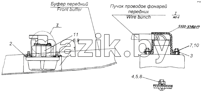 Установка фонарей передних