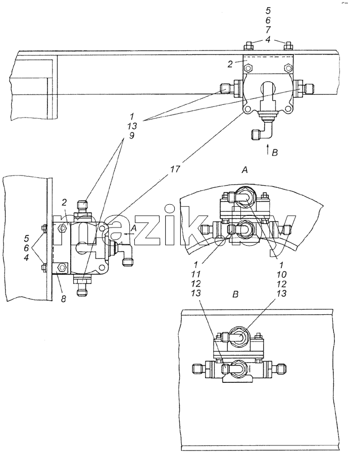 4326-3500018 Установка ускорительных клапанов