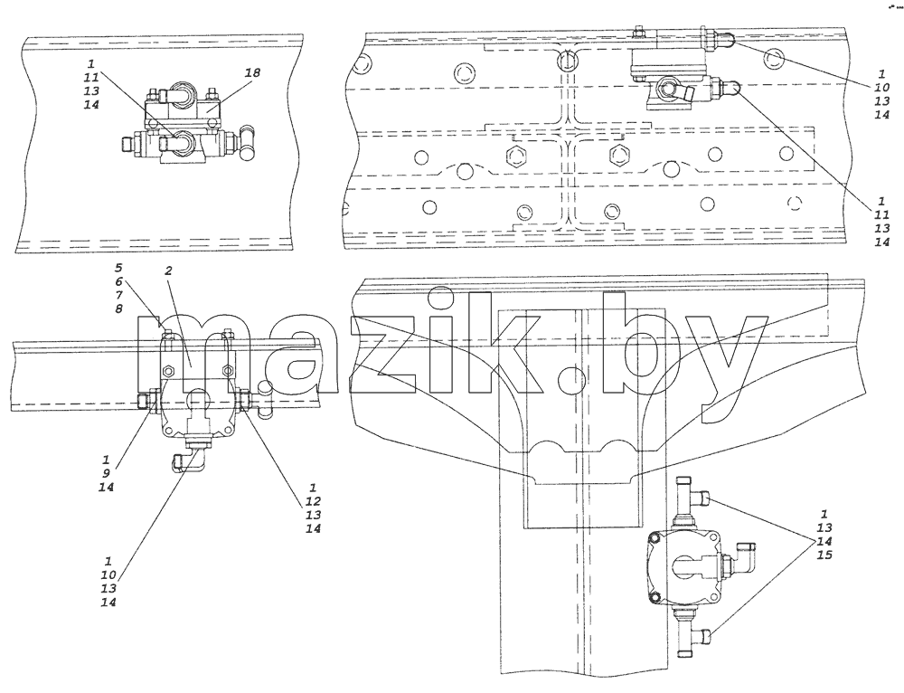 43101-3500018 Установка ускорительных клапанов