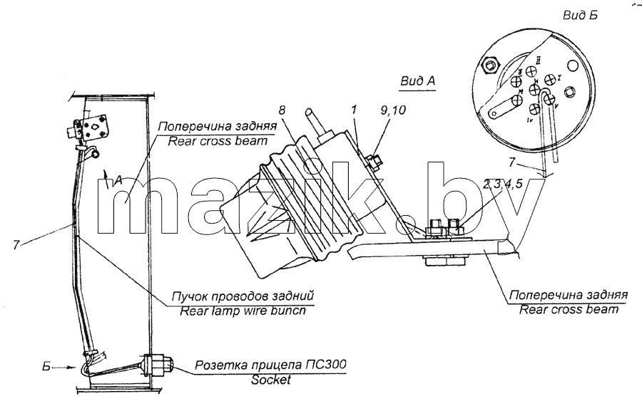 4310-3719101 Установка фонаря подкузовного