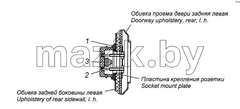 43101-3723005 Установка розетки переносной лампы