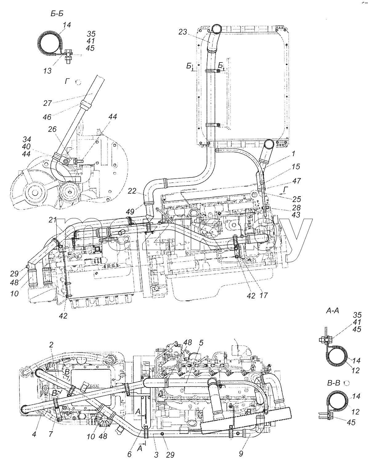 52974-1303400-10 Установка водяных труб